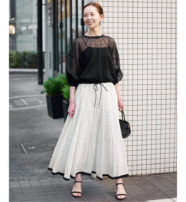 SLOBE IENA「TCドビーティアードスカート」|スカート|