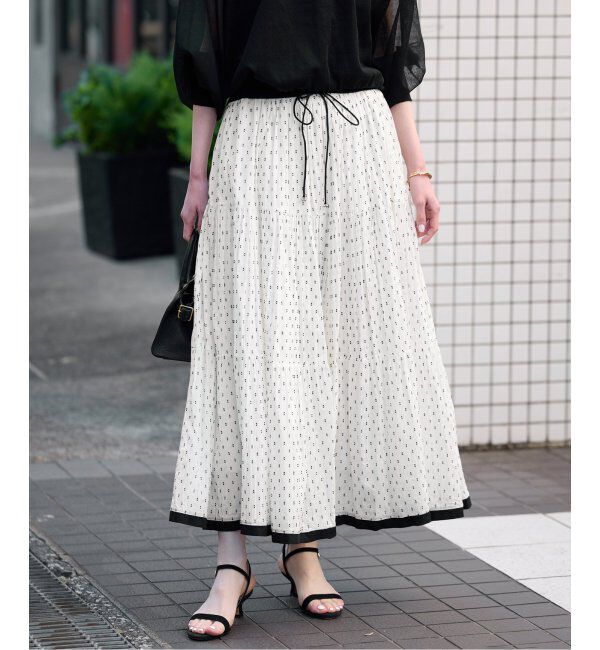 SLOBE IENA「TCドビーティアードスカート」|スカート|