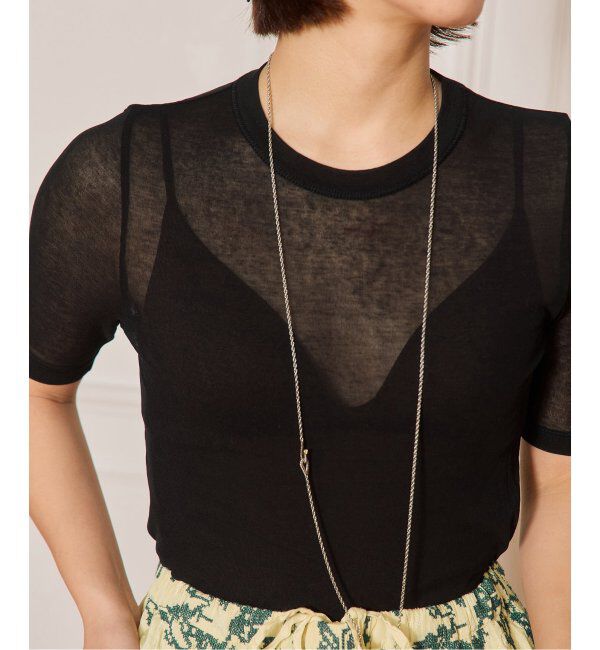 IENA LA BOUCLE「《追加》IENA LA BOUCLE 水撚りガスフライス半袖プルオーバー」|Tシャツ・カットソー|