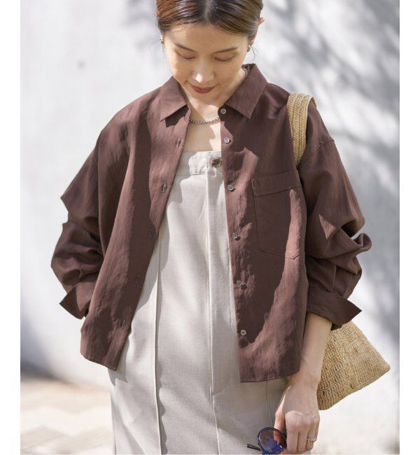 IENA「フィブリルポプリンショートシャツ」|シャツ・ブラウス|