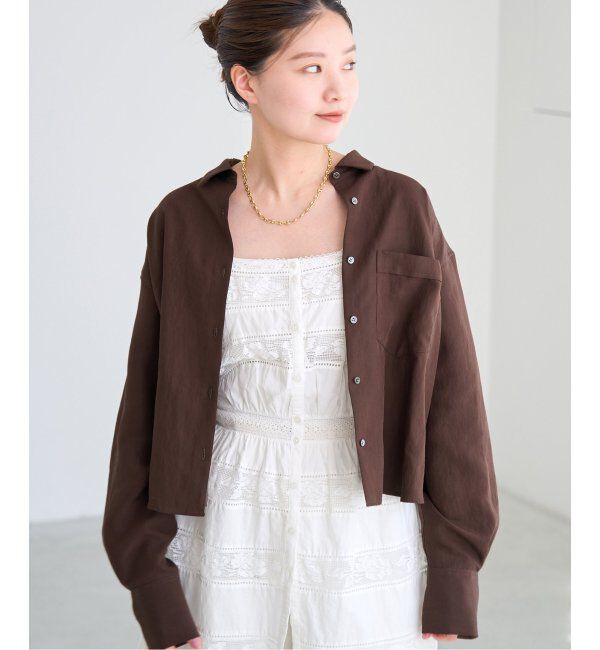 IENA「フィブリルポプリンショートシャツ」|シャツ・ブラウス|