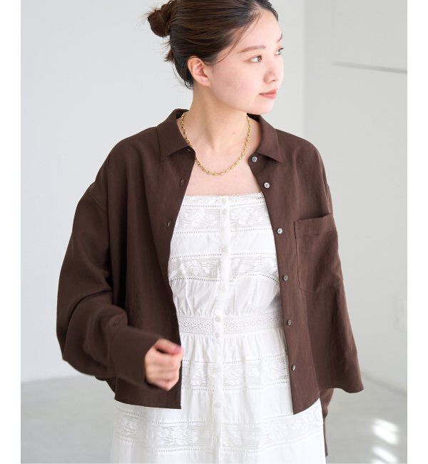 IENA「フィブリルポプリンショートシャツ」|シャツ・ブラウス|