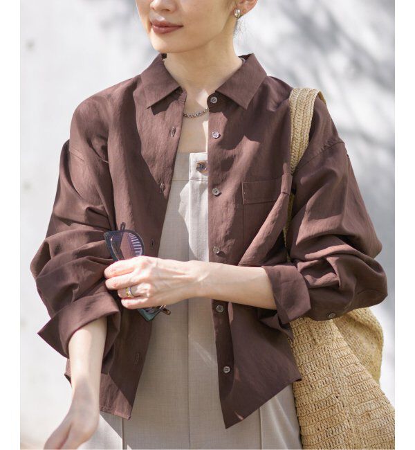 IENA「フィブリルポプリンショートシャツ」|シャツ・ブラウス|