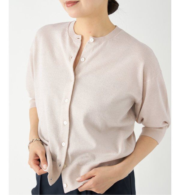 IENA「《追加》LEVITAクルーカーディガン」|カーディガン|