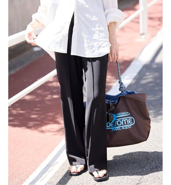 SLOBE IENA「《4サイズ展開/WEB限定/追加》ピンタックセミフレアパンツ」|その他|