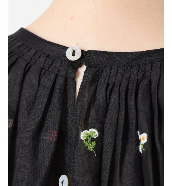 IENA LA BOUCLE「IENA LA BOUCLE フラワー刺繍ボレロブラウス」|シャツ・ブラウス|