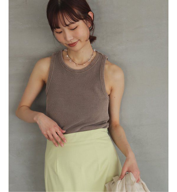 SLOBE IENA「《追加》コットンテレコアメスリ」|タンクトップ|