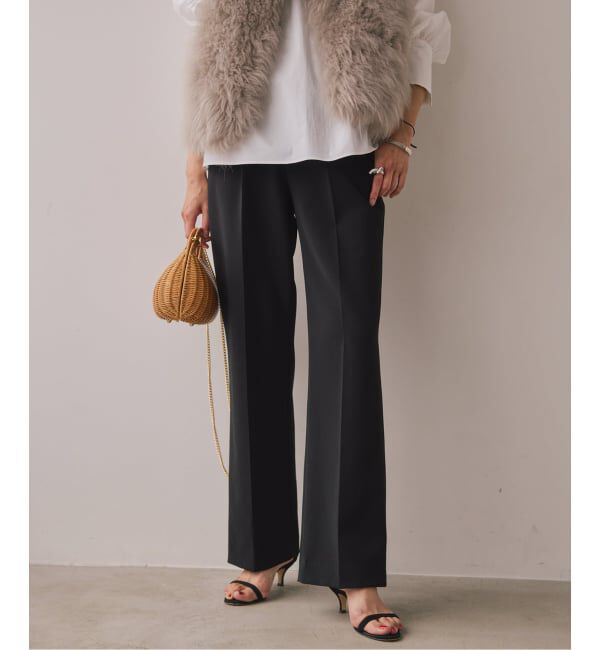 VERMEIL par iena「《追加》ダブルクロスストレッチパンツ」|スラックス|