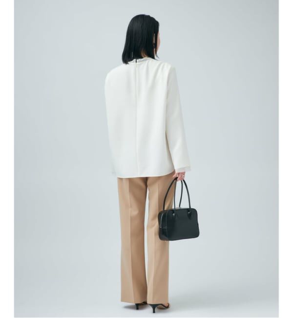 VERMEIL par iena「《追加》ダブルクロスストレッチパンツ」|スラックス|