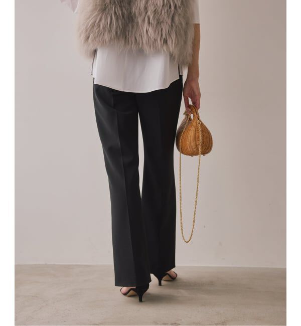 VERMEIL par iena「《追加》ダブルクロスストレッチパンツ」|スラックス|
