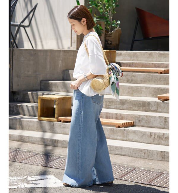 IENA「《追加3予約》LEVITA コットンハーフスリーブプルオーバー」|ニット・セーター|