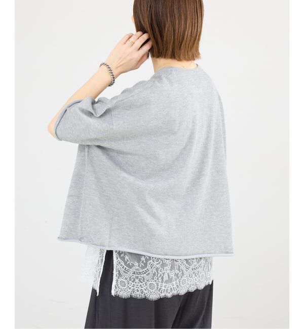 IENA「《追加3予約》LEVITA コットンハーフスリーブプルオーバー」|ニット・セーター|