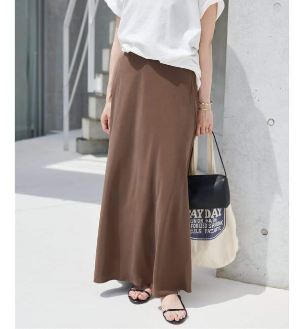 SLOBE IENA「《3サイズ展開/WEB限定/追加4》フィブリルマーメイドフレアスカート」|スカート|