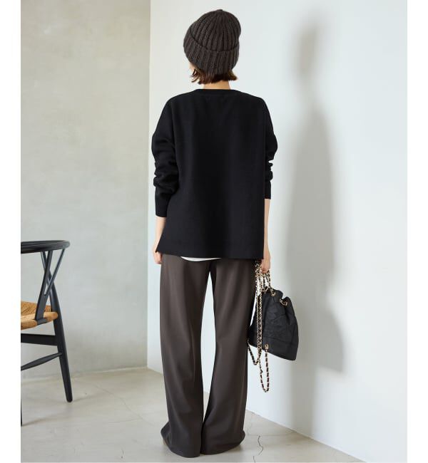 SLOBE IENA「《セットアップ対応可/WEB限定カラーあり》コットンダブルフェイスプルオーバー」|ニット・セーター|