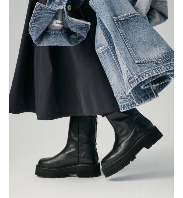 VERMEIL par iena「《追加》CAMINANDO カミナンド 別注 ウシロZIPブーツ」|ショートブーツ|