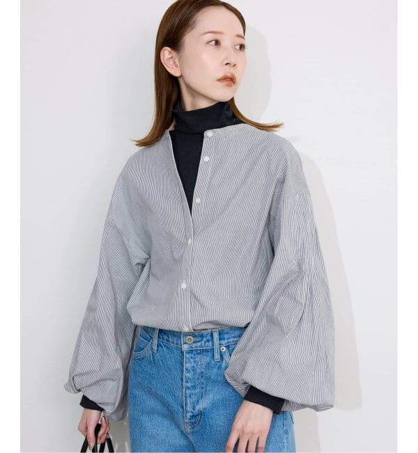 SLOBE IENA「《WEB限定/追加》ピンタックバルーンスリーブブラウス」|シャツ・ブラウス|