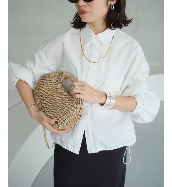 VERMEIL par iena「Drawstring シャツ」|シャツ・ブラウス|ホワイト