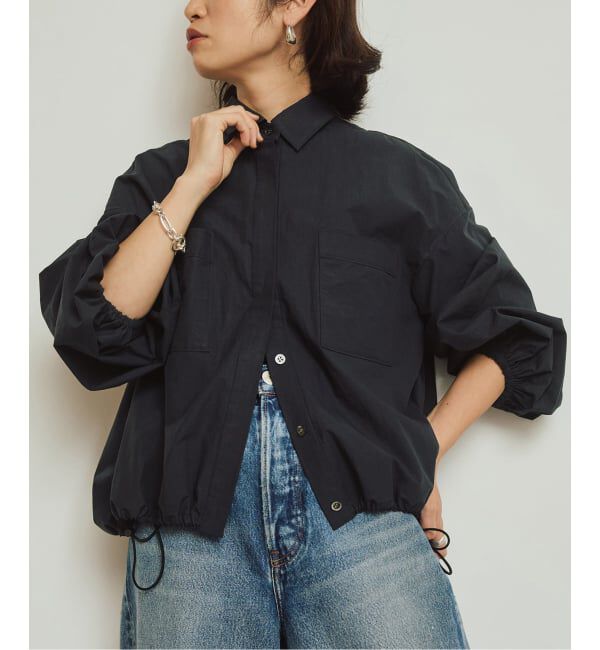 VERMEIL par iena「Drawstring シャツ」|シャツ・ブラウス|ネイビー