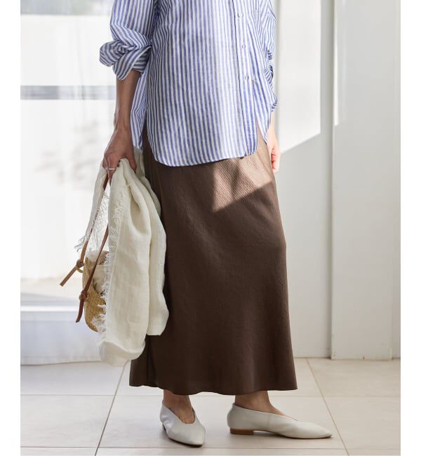 IENA「アンティークサテン イージースカート」|スカート|