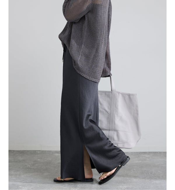 IENA「アンティークサテン イージースカート」|スカート|