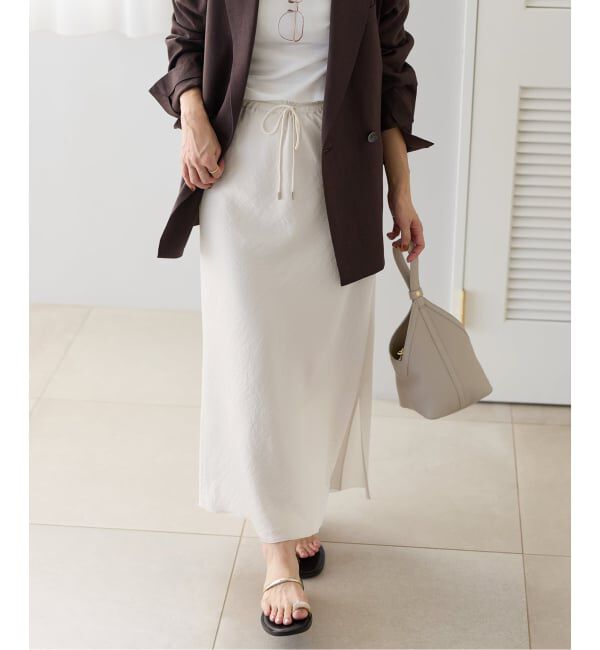 IENA「アンティークサテン イージースカート」|スカート|