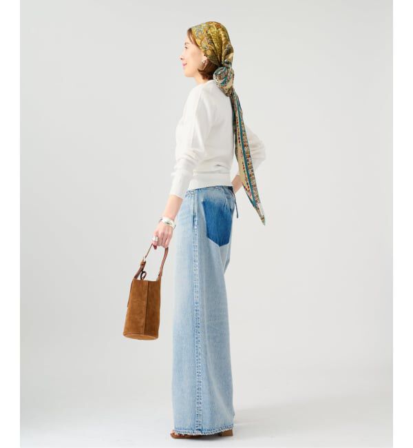 VERMEIL par iena「ランダムRIB クルーネックロングスリーブプルオーバー」|ニット・セーター|