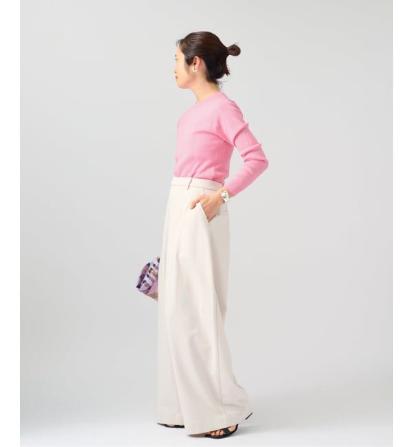 VERMEIL par iena「ランダムRIB クルーネックロングスリーブプルオーバー」|ニット・セーター|