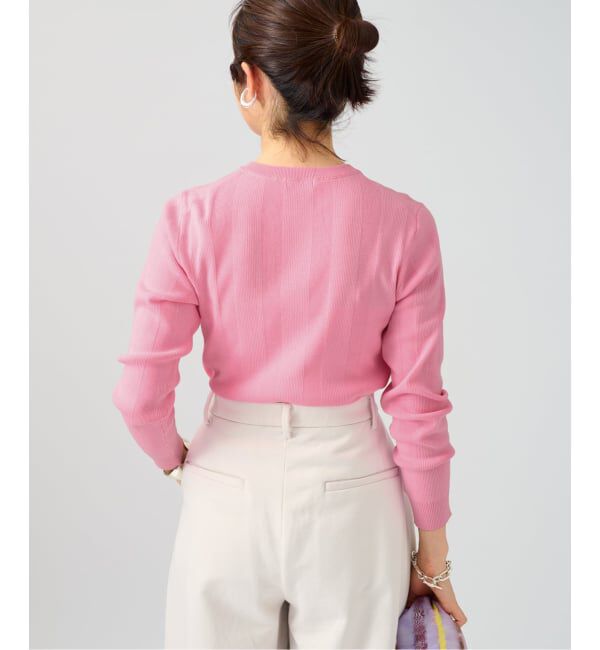 VERMEIL par iena「ランダムRIB クルーネックロングスリーブプルオーバー」|ニット・セーター|