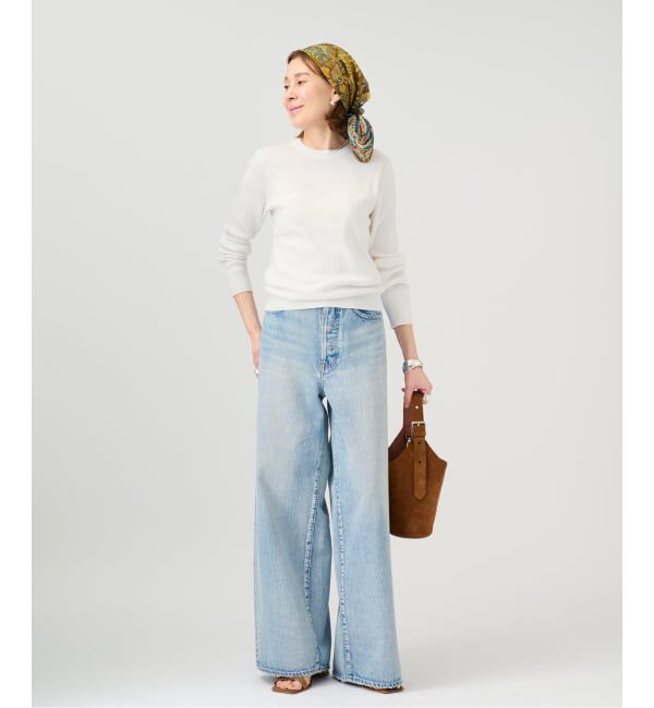 VERMEIL par iena「ランダムRIB クルーネックロングスリーブプルオーバー」|ニット・セーター|