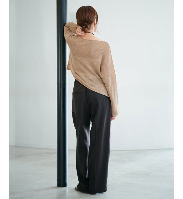 IENA「ウォッシャブル スパークルコットンプルオーバー」|ニット・セーター|