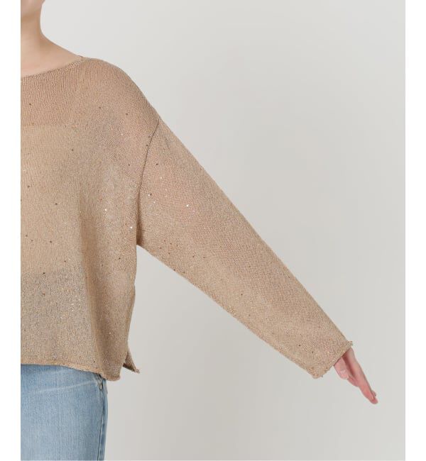 IENA「ウォッシャブル スパークルコットンプルオーバー」|ニット・セーター|