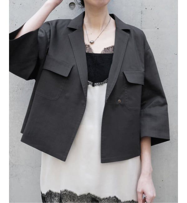 IENA「Maison IENA 別注 Nell/ネル ショートジャケット 261-50201」|その他|グレー