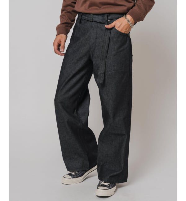 EDIFICE「LEVI&rsquo;S(R)/リーバイス(R) 別注 TWISTED BELTED デニムパンツ (L30)」|デニム|