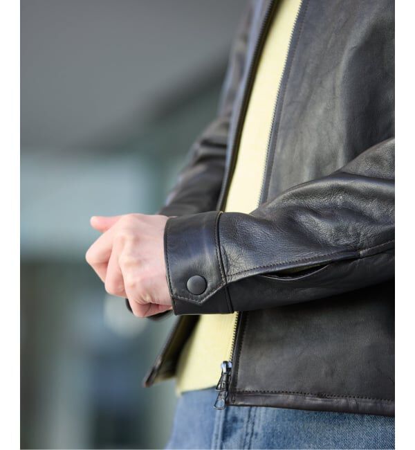 EDIFICE「ラム アンティーク レザー ジャケット」|ライダースジャケット|