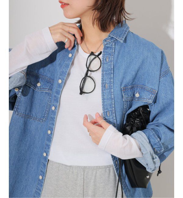 JOURNAL STANDARD relume「《追加2》シアークルーネックロングTシャツ」|Tシャツ・カットソー|ホワイト