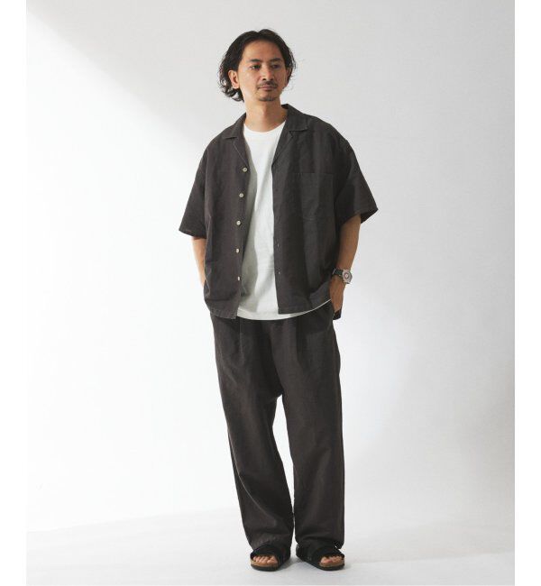 JOURNAL STANDARD relume「ヨーロピアンフラックス ガーメントダイ オープンカラーシャツ」|シャツ・ブラウス|