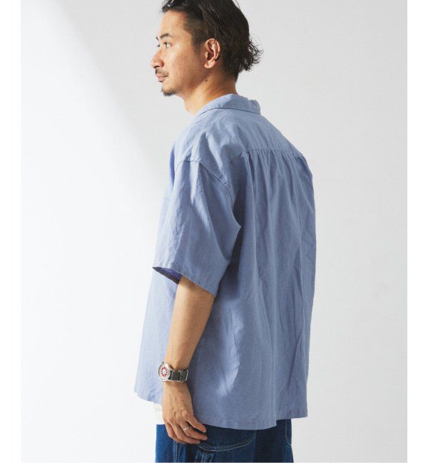 JOURNAL STANDARD relume「ヨーロピアンフラックス ガーメントダイ オープンカラーシャツ」|シャツ・ブラウス|