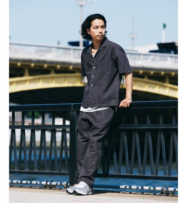 JOURNAL STANDARD relume「ヨーロピアンフラックス ガーメントダイ オープンカラーシャツ」|シャツ・ブラウス|