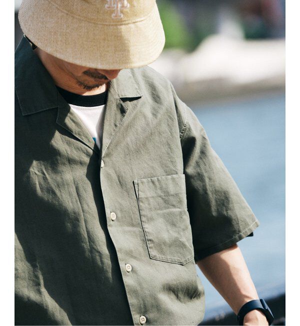 JOURNAL STANDARD relume「ヨーロピアンフラックス ガーメントダイ オープンカラーシャツ」|シャツ・ブラウス|