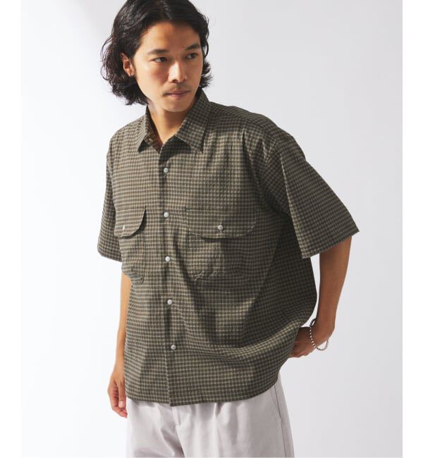 JOURNAL STANDARD relume「ストレッチ サッカー ミニ チェック 半袖 シャツ」|シャツ・ブラウス|