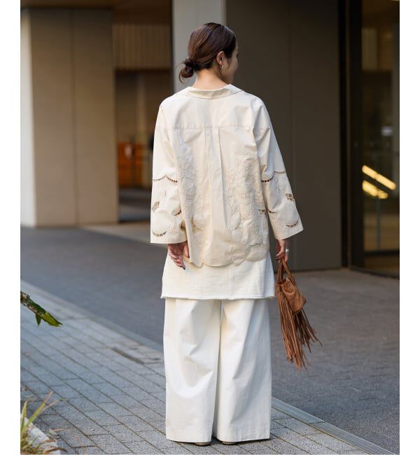 JOURNAL STANDARD「フラワーエンブロイダリースカラップシャツ」|シャツ・ブラウス|