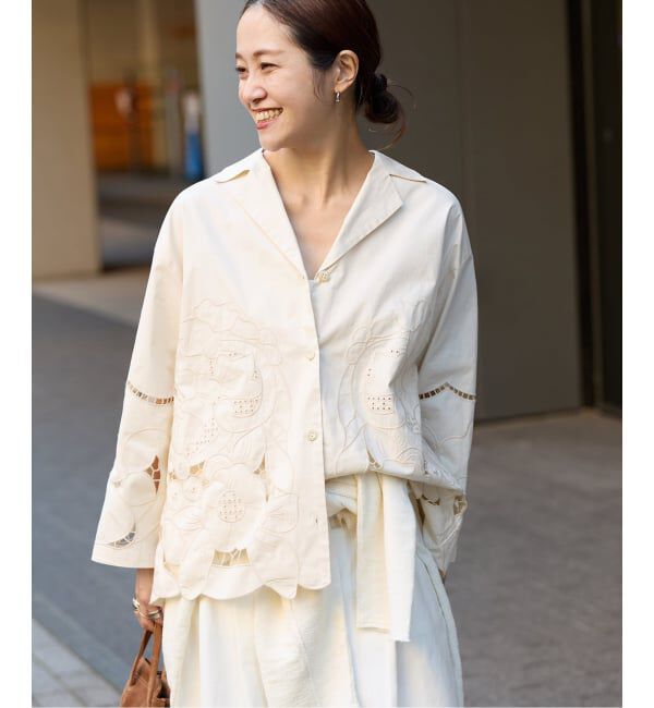 JOURNAL STANDARD「フラワーエンブロイダリースカラップシャツ」|シャツ・ブラウス|