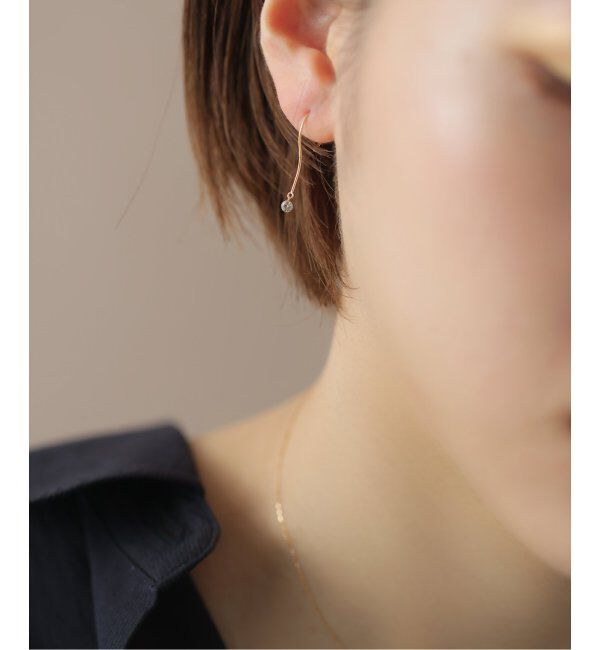 Lilas by Spick&Span「ブラウンホールダイヤピアス K18（両耳）」|ピアス|