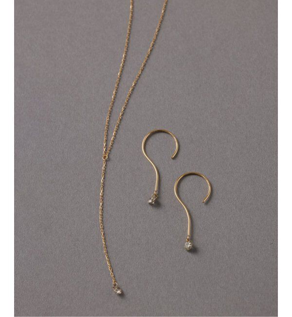 Lilas by Spick&Span「ブラウンホールダイヤピアス K18（両耳）」|ピアス|