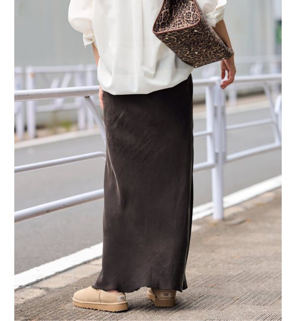 FRAMeWORK「≪追加≫シルキーキュプラバイアススカート2」|スカート|