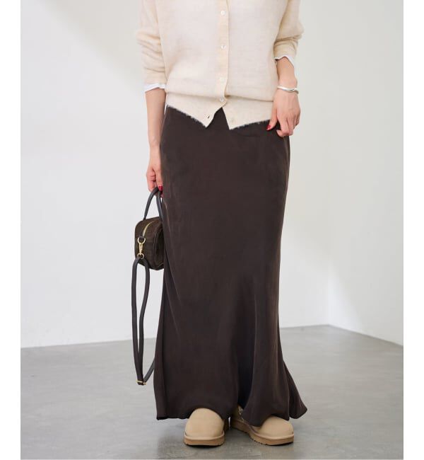 FRAMeWORK「≪追加≫シルキーキュプラバイアススカート2」|スカート|