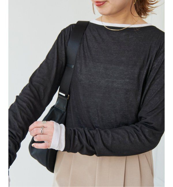 Spick and Span「《追加》シアーボートネックプルオーバー」|Tシャツ・カットソー|