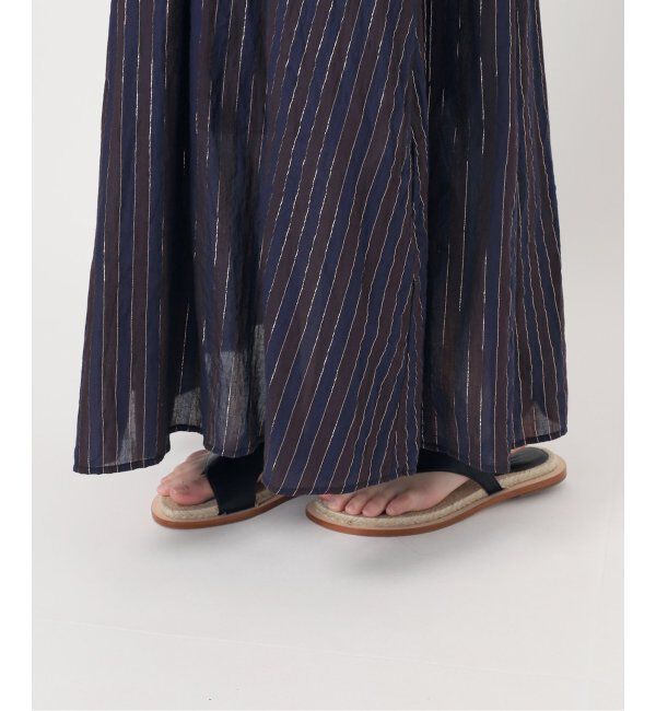 Spick and Span「HYU ストライプギャザーシャツワンピース」|ワンピース|