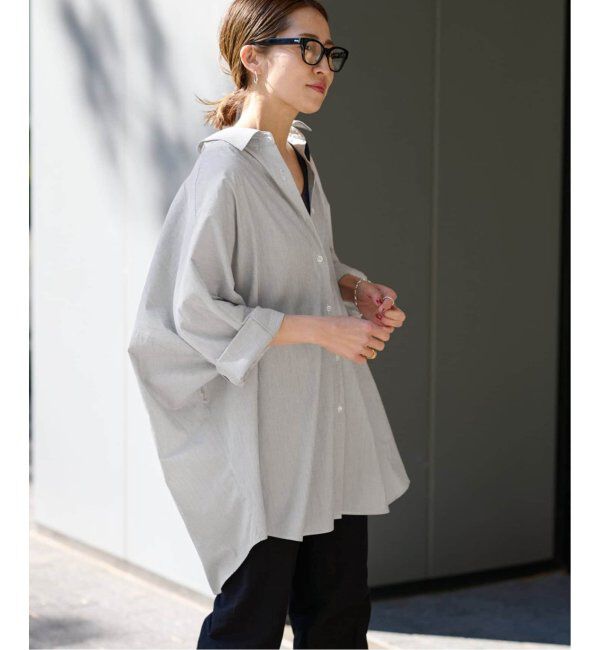 FRAMeWORK「≪追加≫ハーフスリーブポンチョシャツ」|シャツ・ブラウス|ブラック A