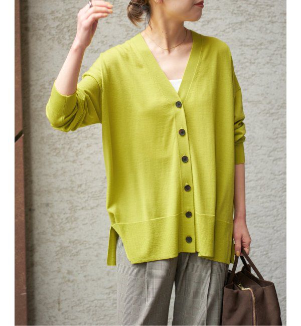 Spick and Span「《追加》18Gカーディガン」|カーディガン|イエロー A